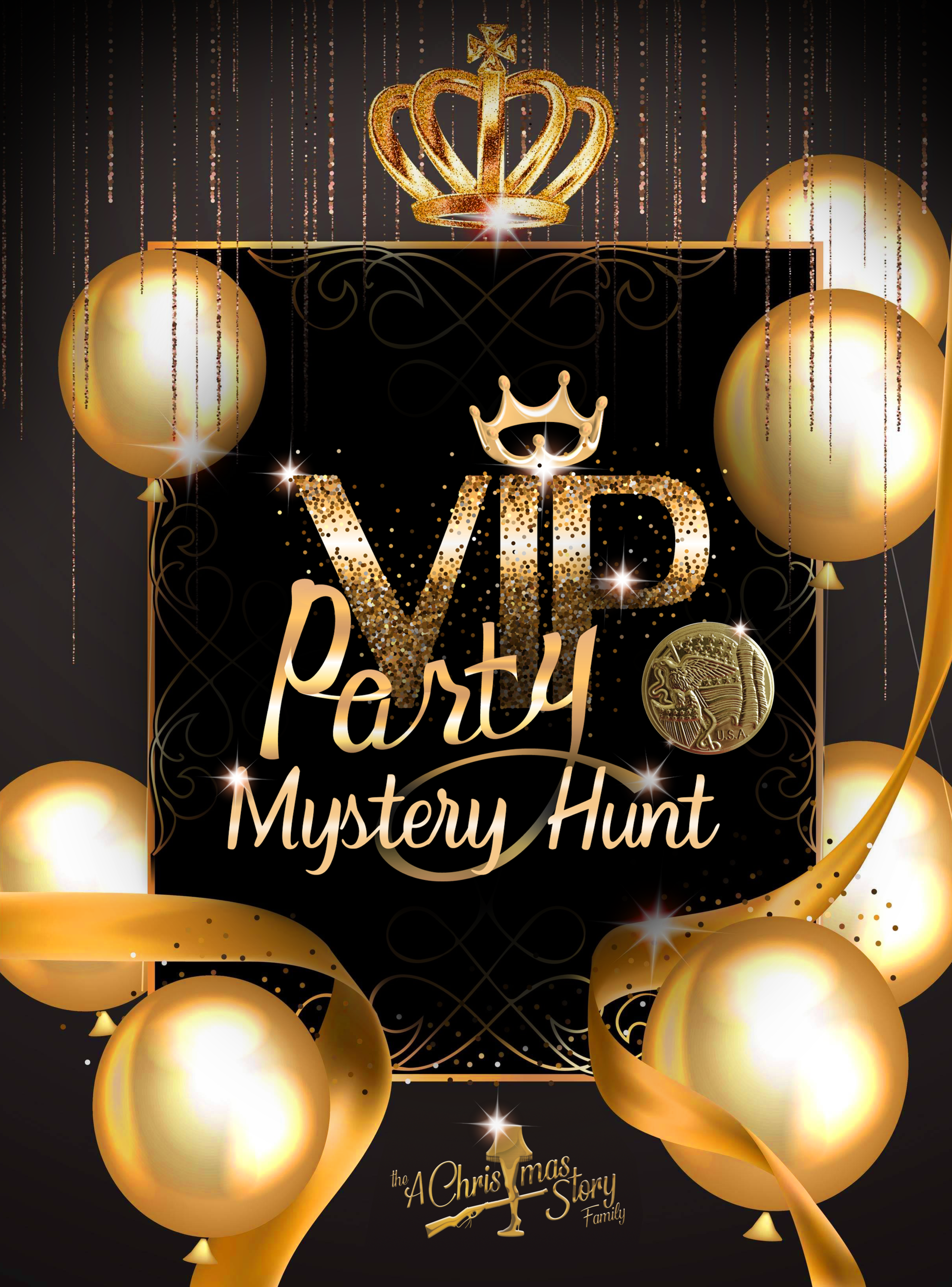 a christmas story movie, a christmas story live event 2021, mystery hunt, decoder, gold balloons