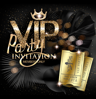 a christmas story live event, vip, party invitation, gold ticket 
